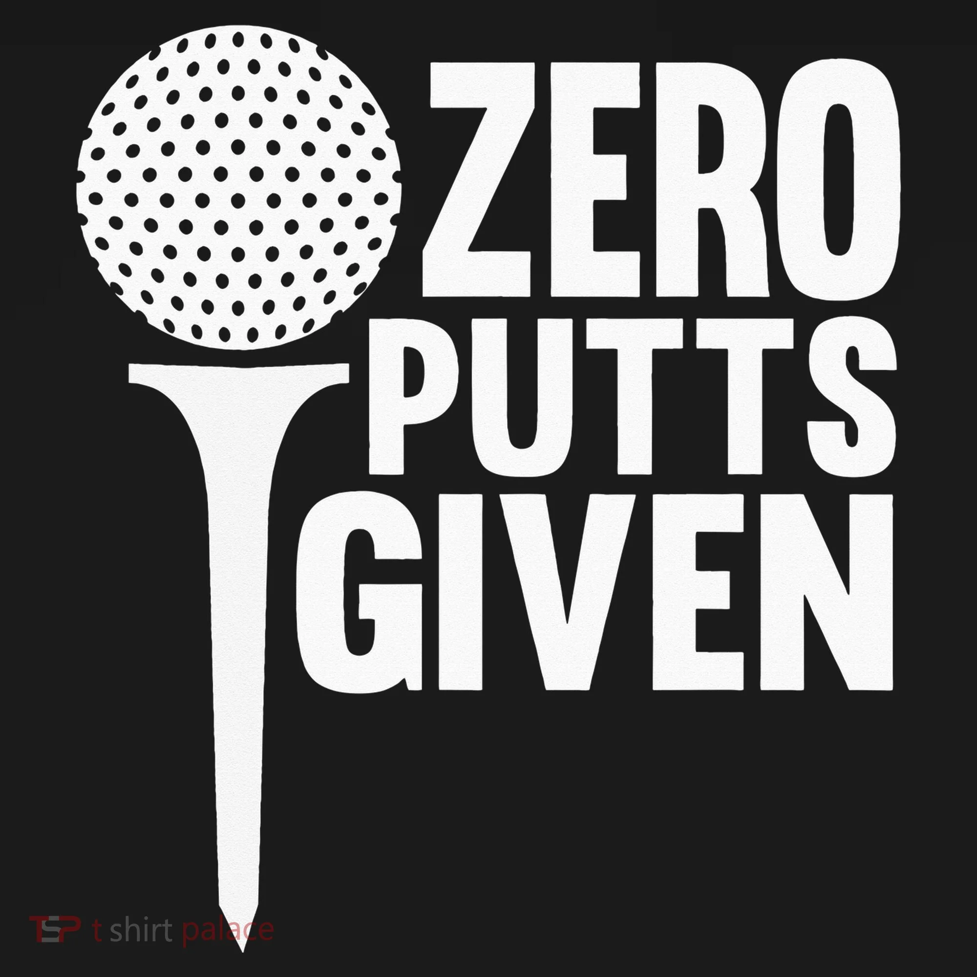 Zero Putts Given Funny Golf Lover Doggie Tank