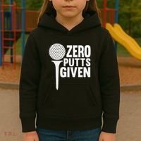 Zero Putts Given Funny Golf Lover Kids Hoodie thumb 3