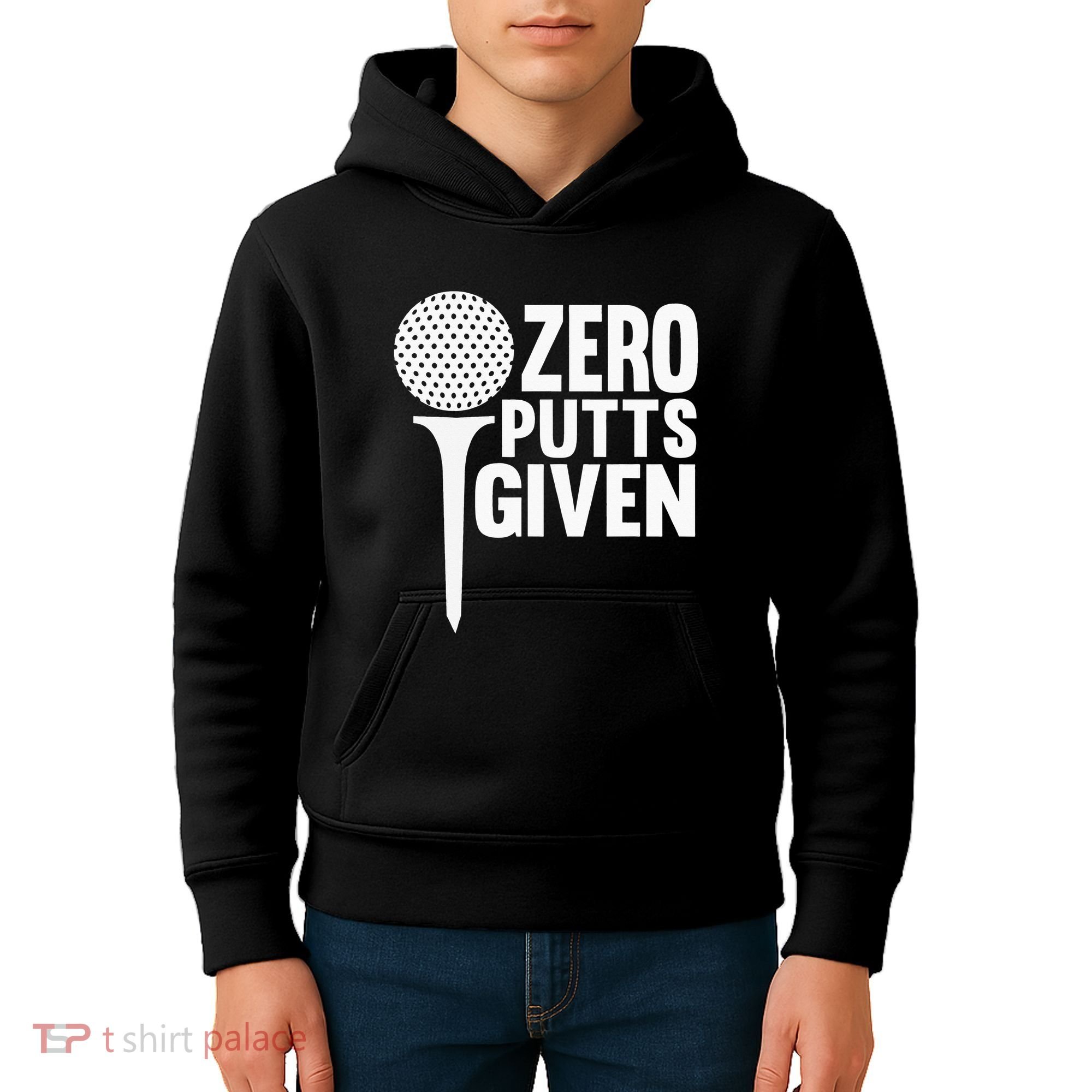 Zero Putts Given Funny Golf Lover Kids Hoodie