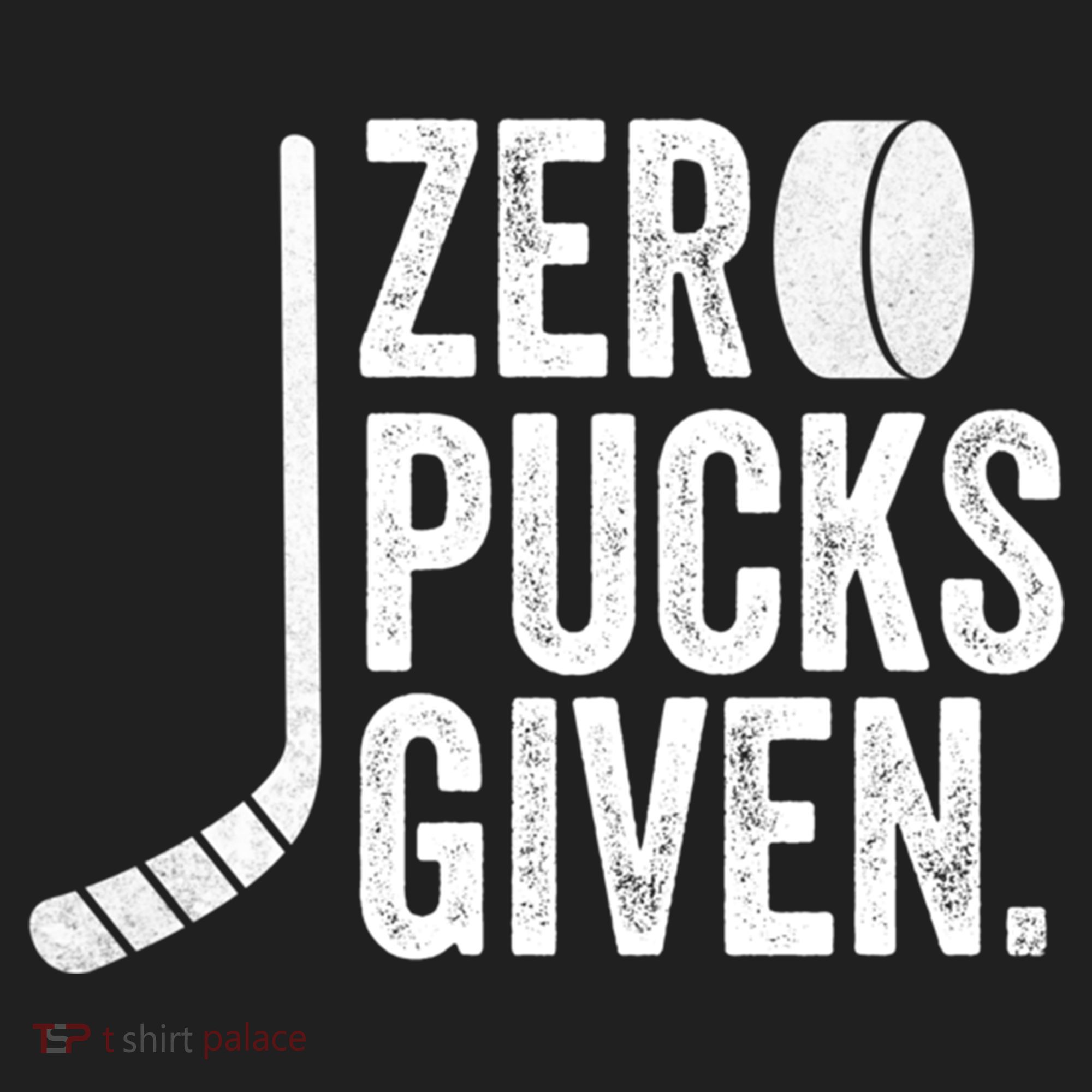 Zero Pucks Given Funny Distressed Hockey Cool Gift Women's Sweatshirt