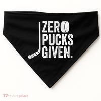 Zero Pucks Given Funny Distressed Hockey Cool Gift USA-Made Doggie Bandana thumb 0