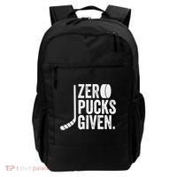 Zero Pucks Given Funny Distressed Hockey Cool Gift Backpack thumb 0