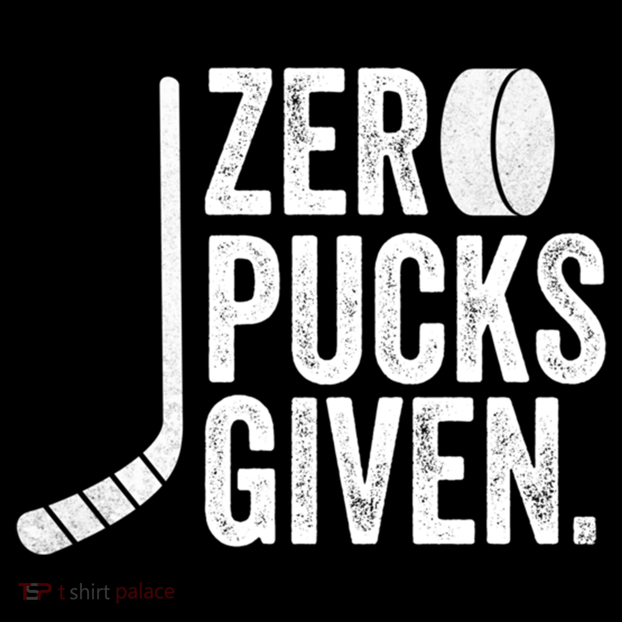 Zero Pucks Given Funny Distressed Hockey Cool Gift Bucket Hat