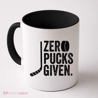 Zero Pucks Given Funny Distressed Hockey Cool Gift Coffee Mug