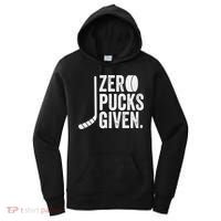 Zero Pucks Given Funny Distressed Hockey Cool Gift Women's Hoodie thumb 0
