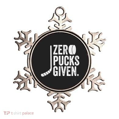 Zero Pucks Given Funny Distressed Hockey Cool Gift Ornament