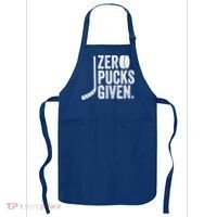 Zero Pucks Given Funny Distressed Hockey Cool Gift Apron thumb 0