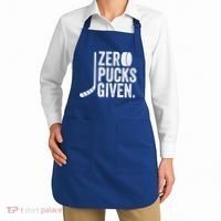 Zero Pucks Given Funny Distressed Hockey Cool Gift Apron thumb 2