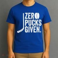 Zero Pucks Given Funny Distressed Hockey Cool Gift T-Shirt thumb 3