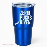 Zero Pucks Given Funny Distressed Hockey Cool Gift Tumbler thumb 0