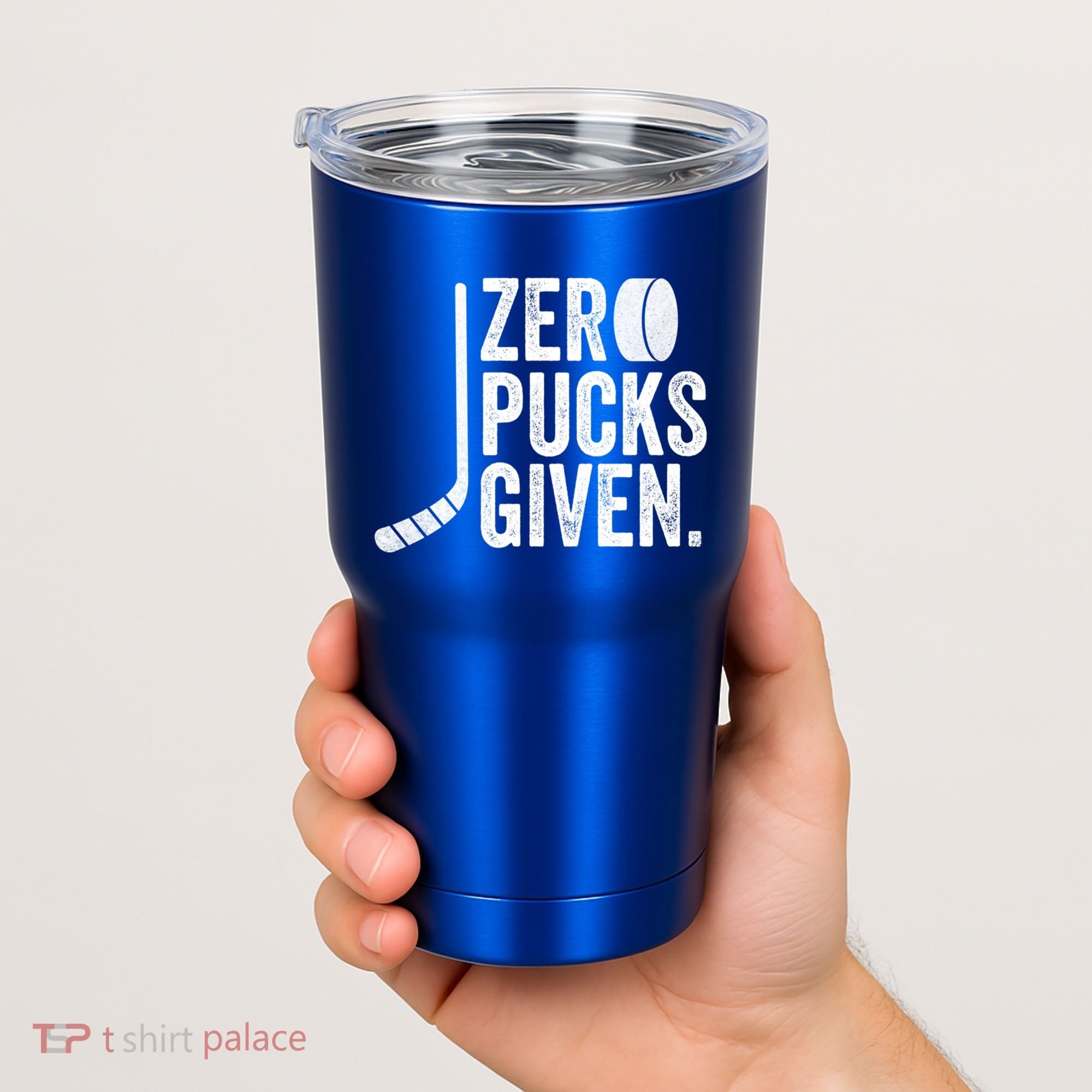Zero Pucks Given Funny Distressed Hockey Cool Gift Tumbler