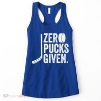 Zero Pucks Given Funny Distressed Hockey Cool Gift Women's Tank Top thumb 0