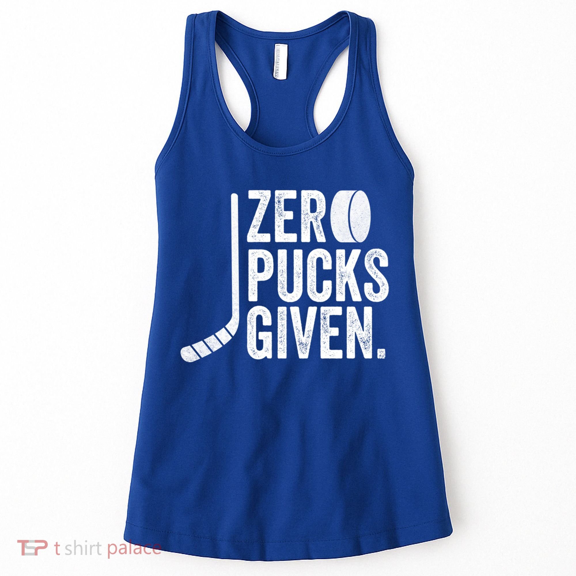 Zero Pucks Given Funny Distressed Hockey Cool Gift Women's Tank Top