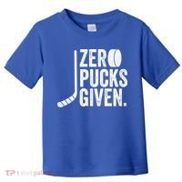 Zero Pucks Given Funny Distressed Hockey Cool Gift Toddler T-Shirt thumb 0