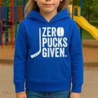 Zero Pucks Given Funny Distressed Hockey Cool Gift Kids Hoodie thumb 3