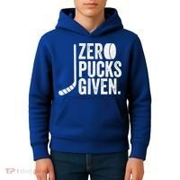 Zero Pucks Given Funny Distressed Hockey Cool Gift Kids Hoodie thumb 4