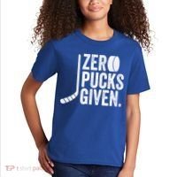 Zero Pucks Given Funny Distressed Hockey Cool Gift Kids T-Shirt thumb 2