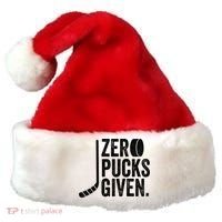Zero Pucks Given Funny Distressed Hockey Cool Gift Santa Hat thumb 0