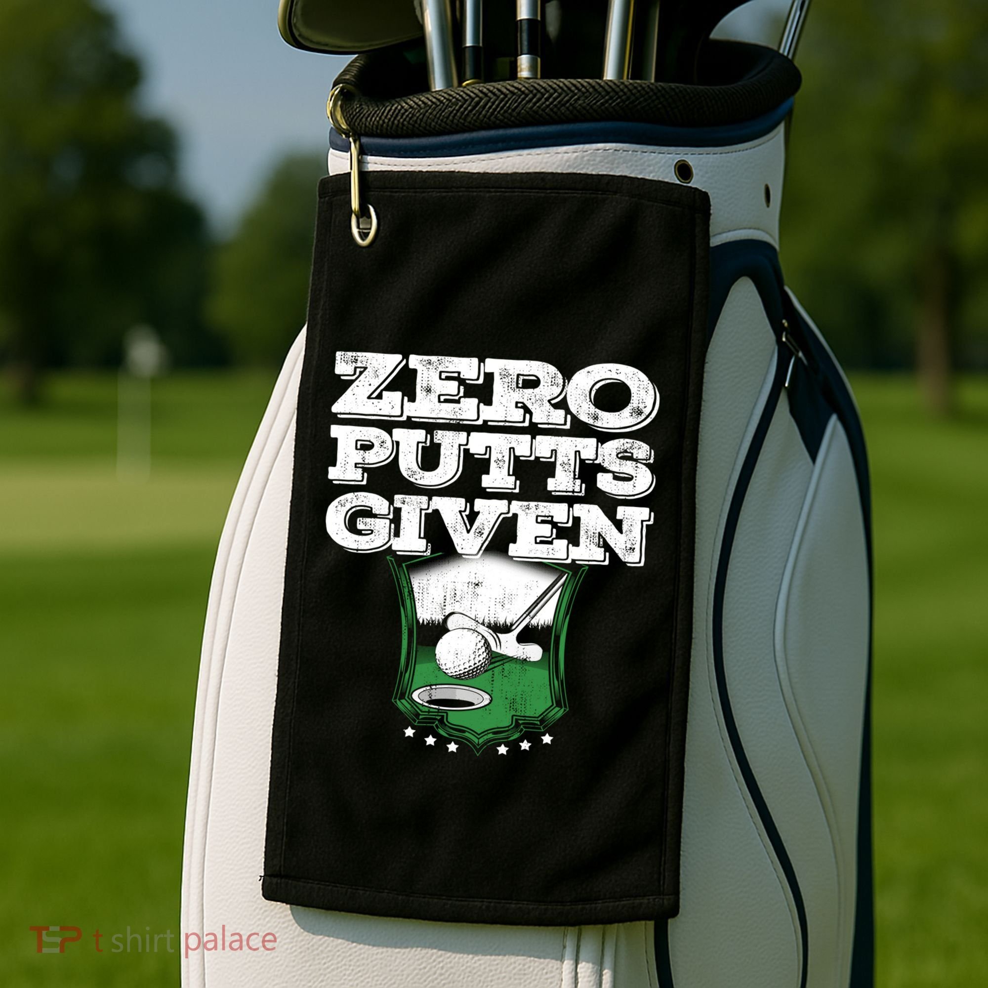 Zero Putts Given Funny Golf Meaningful Gift Golf Towel