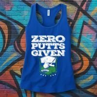 Zero Putts Given Funny Golf Meaningful Gift Women's Tank Top thumb 3