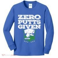 Zero Putts Given Funny Golf Meaningful Gift Kids Long Sleeve Shirt thumb 0