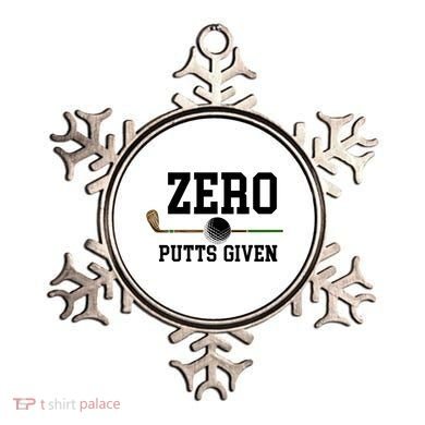 Zero Putts Given Golfer Golf Player Jokes Funny Golf Great Gift Ornament