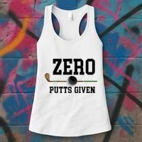 Zero Putts Given Golfer Golf Player Jokes Funny Golf Great Gift Women's Tank Top thumb 3