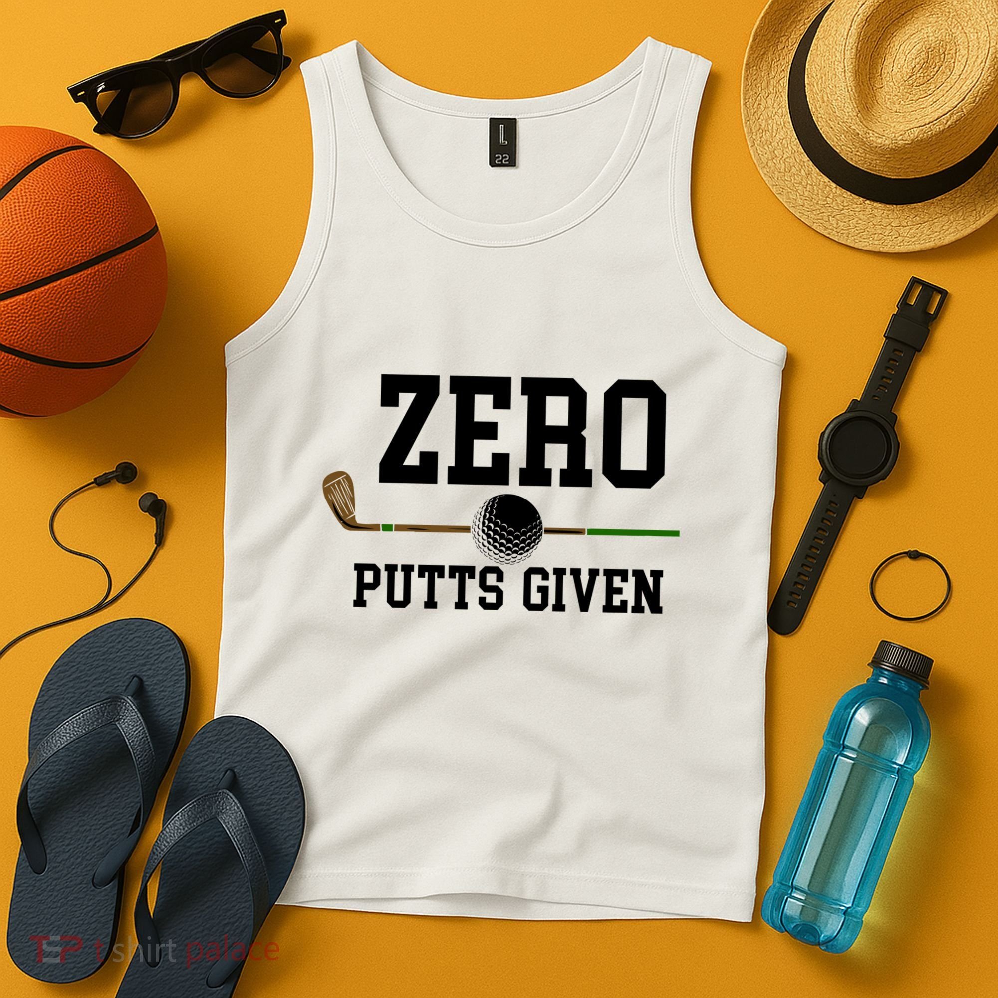 Zero Putts Given Golfer Golf Player Jokes Funny Golf Great Gift Tank Top