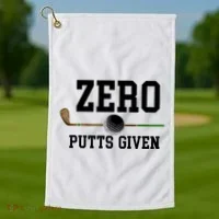 Zero Putts Given Golfer Golf Player Jokes Funny Golf Great Gift Golf Towel thumb 1