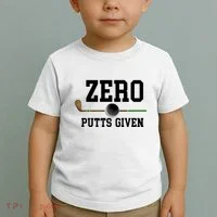 Zero Putts Given Golfer Golf Player Jokes Funny Golf Great Gift Toddler T-Shirt thumb 2