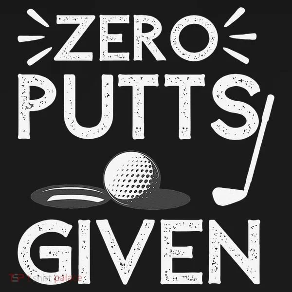 Zero Putts Given Golf Funny Golfer Golf Player Golfing Dad Doggie Tank