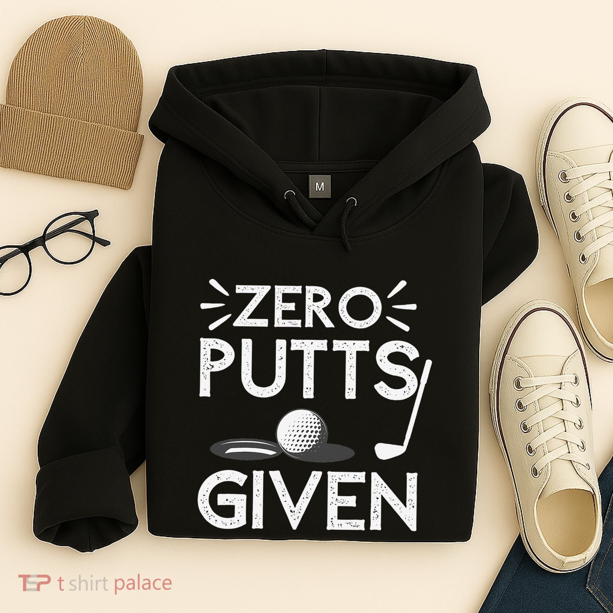 Zero Putts Given Golf Funny Golfer Golf Player Golfing Dad Hoodie