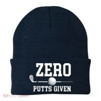 Zero Putts Given Golfer Golf Player Jokes Funny Golf Beanie thumb 0