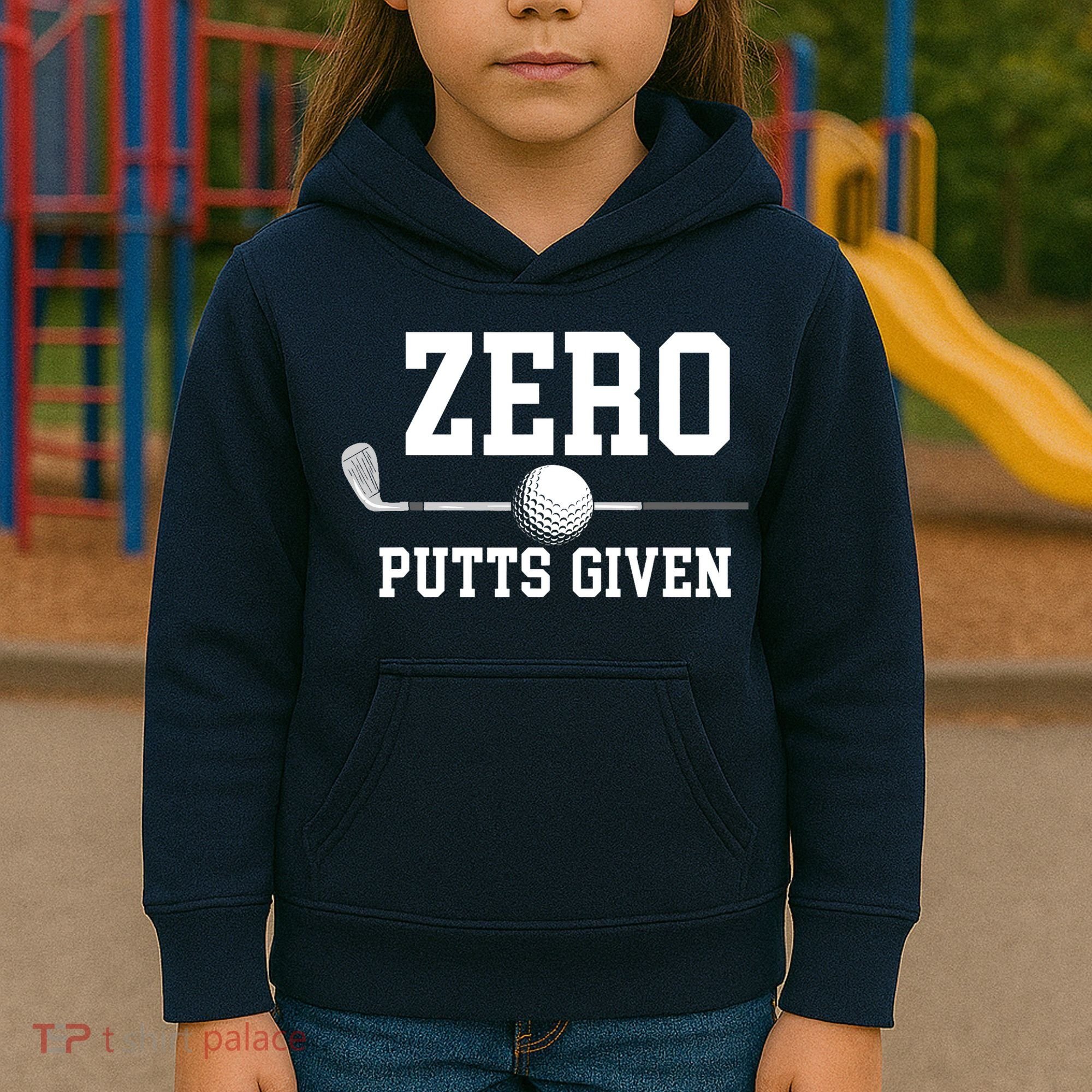 Zero Putts Given Golfer Golf Player Jokes Funny Golf Kids Hoodie