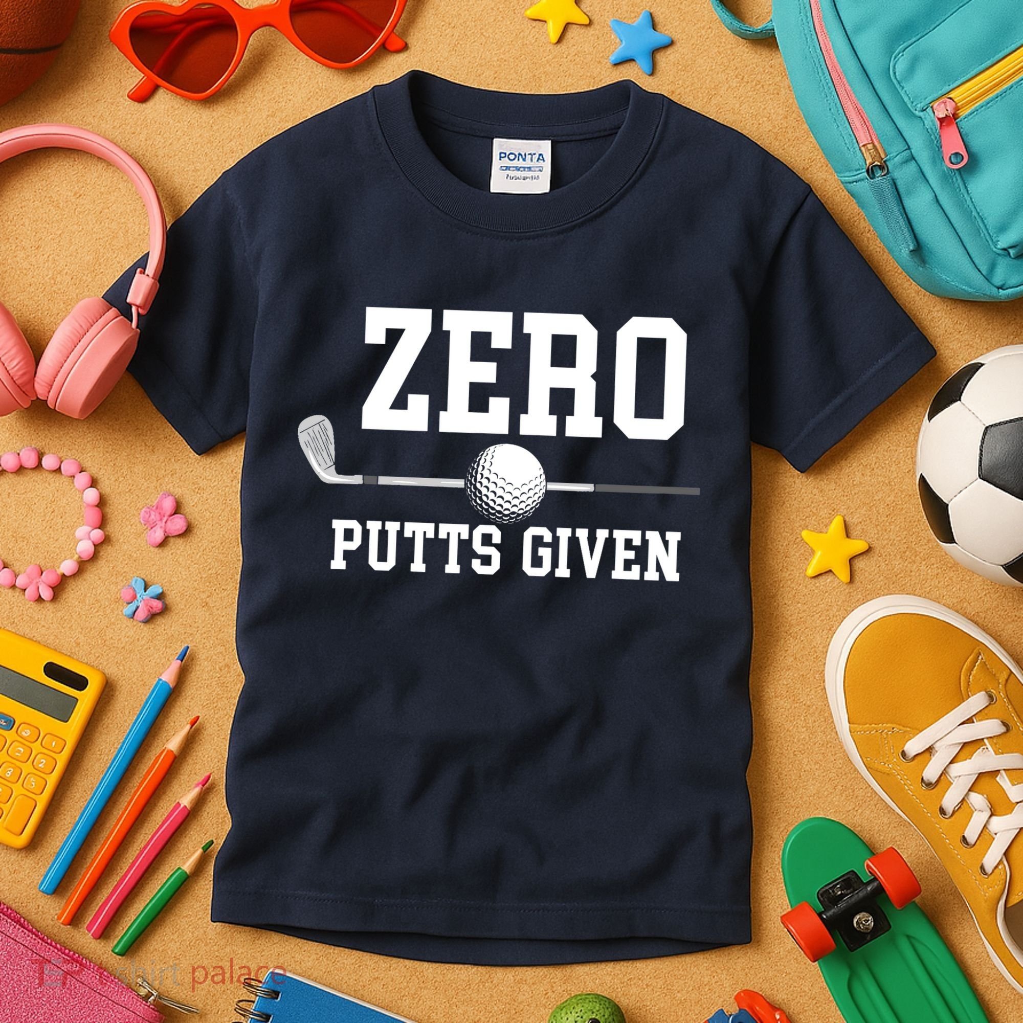Zero Putts Given Golfer Golf Player Jokes Funny Golf Kids T-Shirt