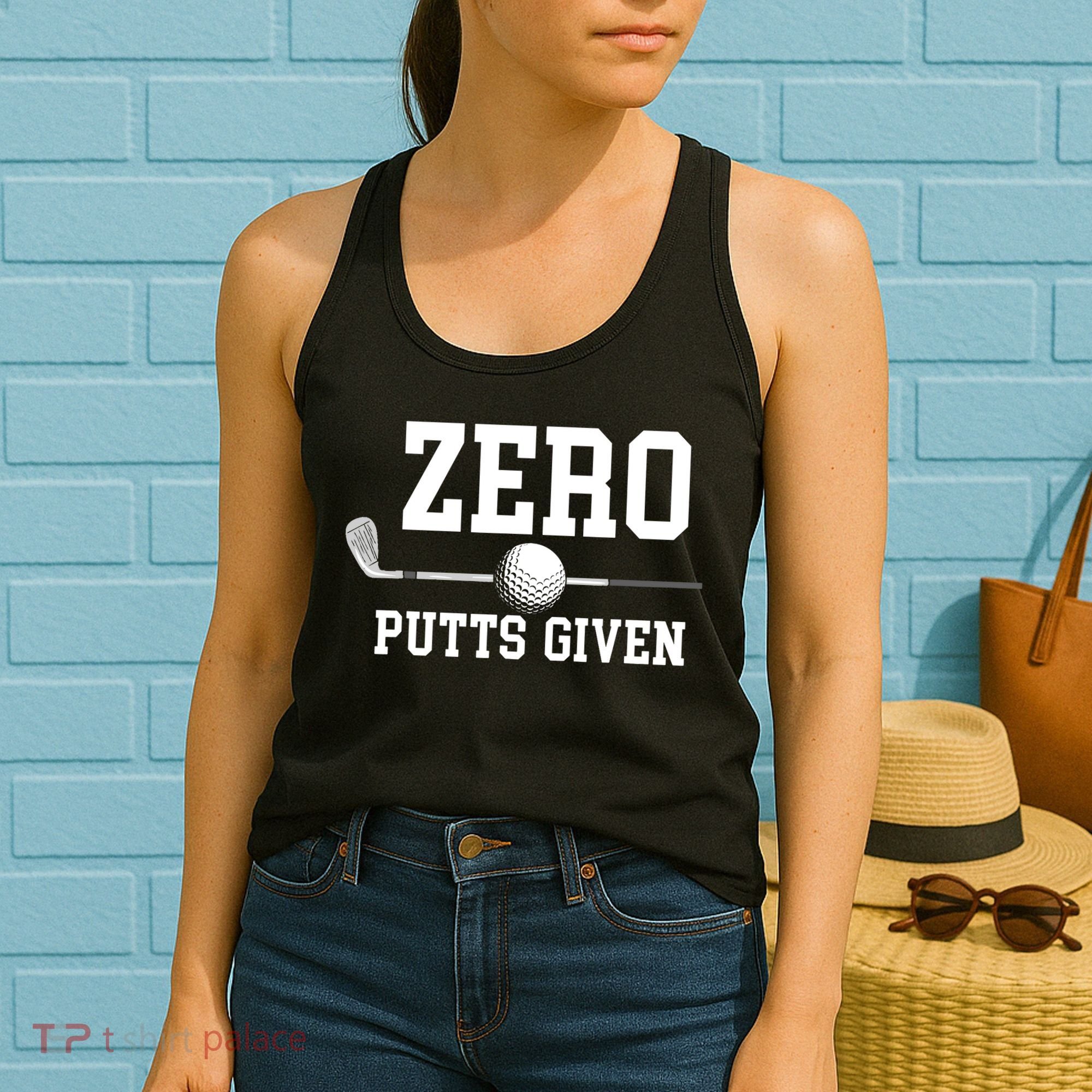 Zero Putts Given Golf Player Funny Women's Tank Top