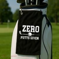 Zero Putts Given Golf Player Funny Golf Towel thumb 2