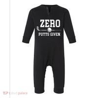 Zero Putts Given Golfer Golf Player Jokes Funny Golf Infant Fleece One Piece thumb 0