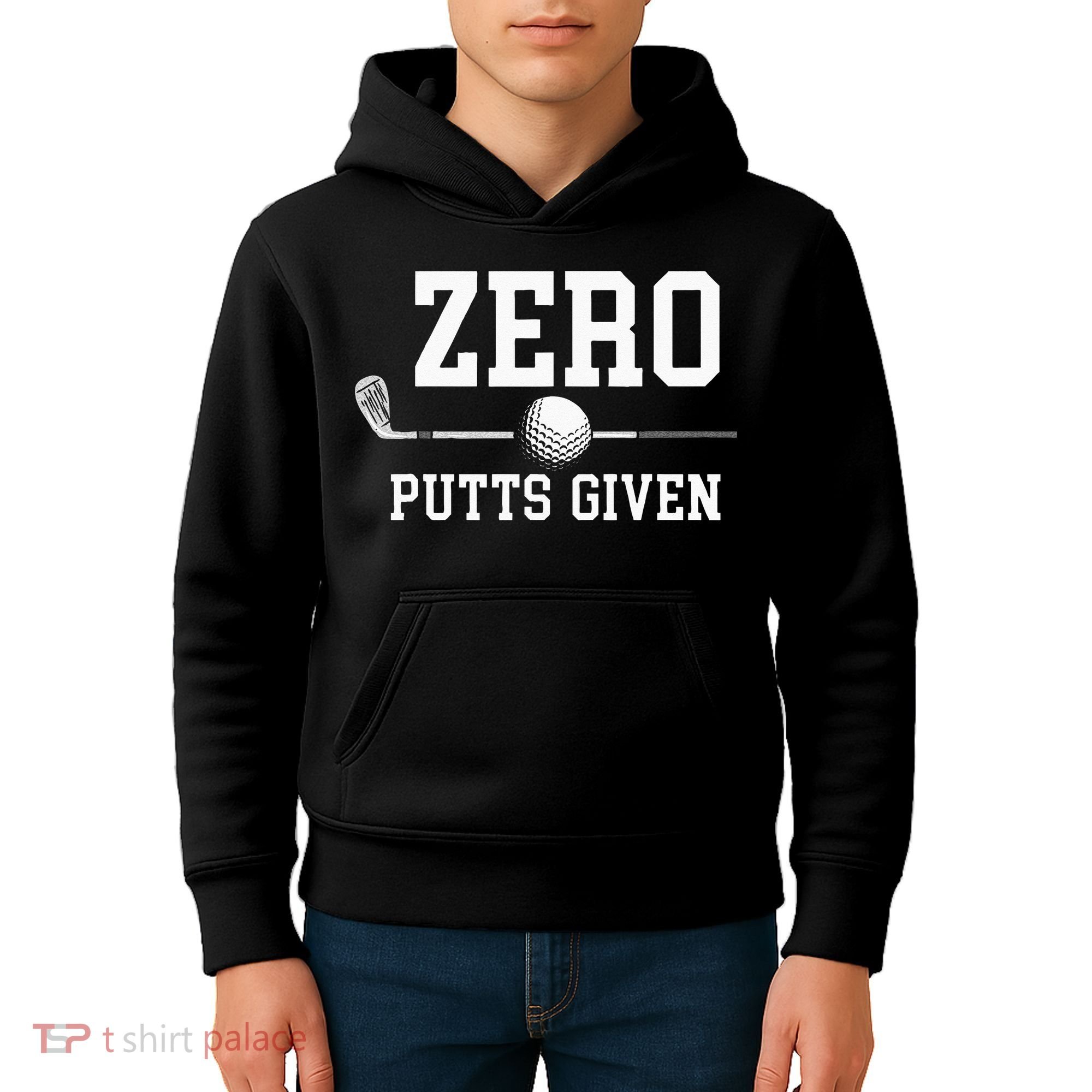 Zero Putts Given Golfer Golf Player Jokes Funny Golf Kids Hoodie