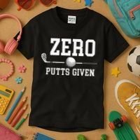 Zero Putts Given Golfer Golf Player Jokes Funny Golf Kids T-Shirt thumb 3