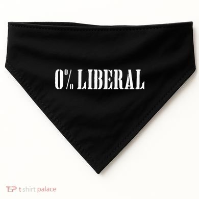 Zero Percent Liberal 0 Liberal USA-Made Doggie Bandana