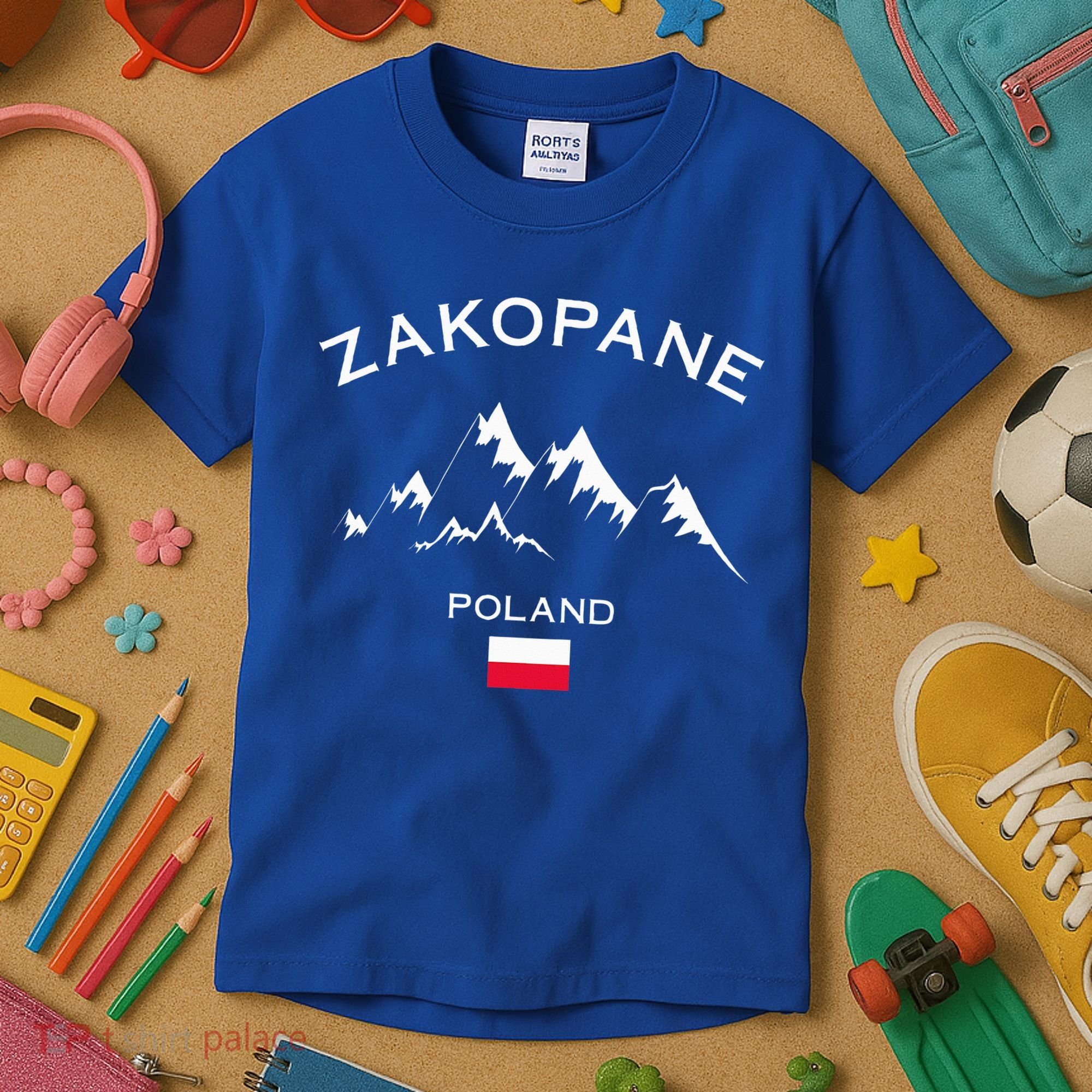 Zakopane Poland Ski Resort Tatra Mountains Skiing Kids T-Shirt