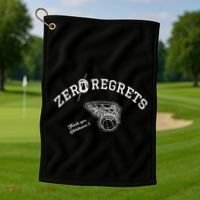 Zero Regrets Thank You Oklahoma Golf Towel thumb 1