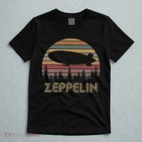 Zeppelin Retro Vintage Sunset 70s 80s Distressed Dirigible T-Shirt thumb 5