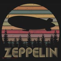 Zeppelin Retro Vintage Sunset 70s 80s Distressed Dirigible T-Shirt thumb 7