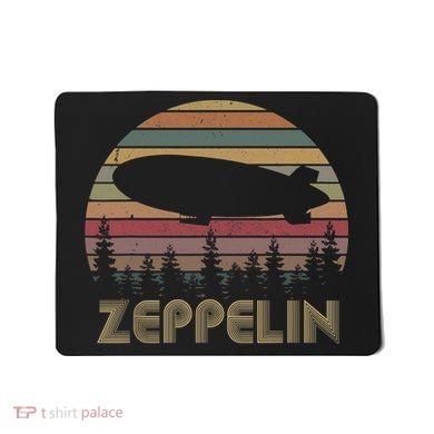 Zeppelin Retro Vintage Sunset 70s 80s Distressed Dirigible Mousepad