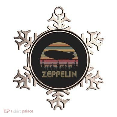 Zeppelin Retro Vintage Sunset 70s 80s Distressed Dirigible Ornament