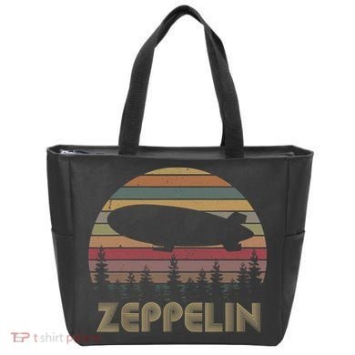Zeppelin Retro Vintage Sunset 70s 80s Distressed Dirigible Tote Bag
