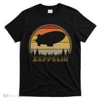 Zeppelin Retro Vintage Sunset 70s 80s Distressed Dirigible T-Shirt thumb 0
