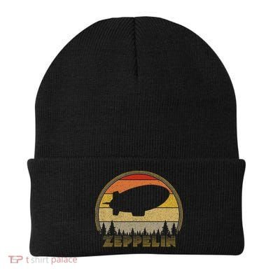 Zeppelin Retro Vintage Sunset 70s 80s Distressed Dirigible Beanie
